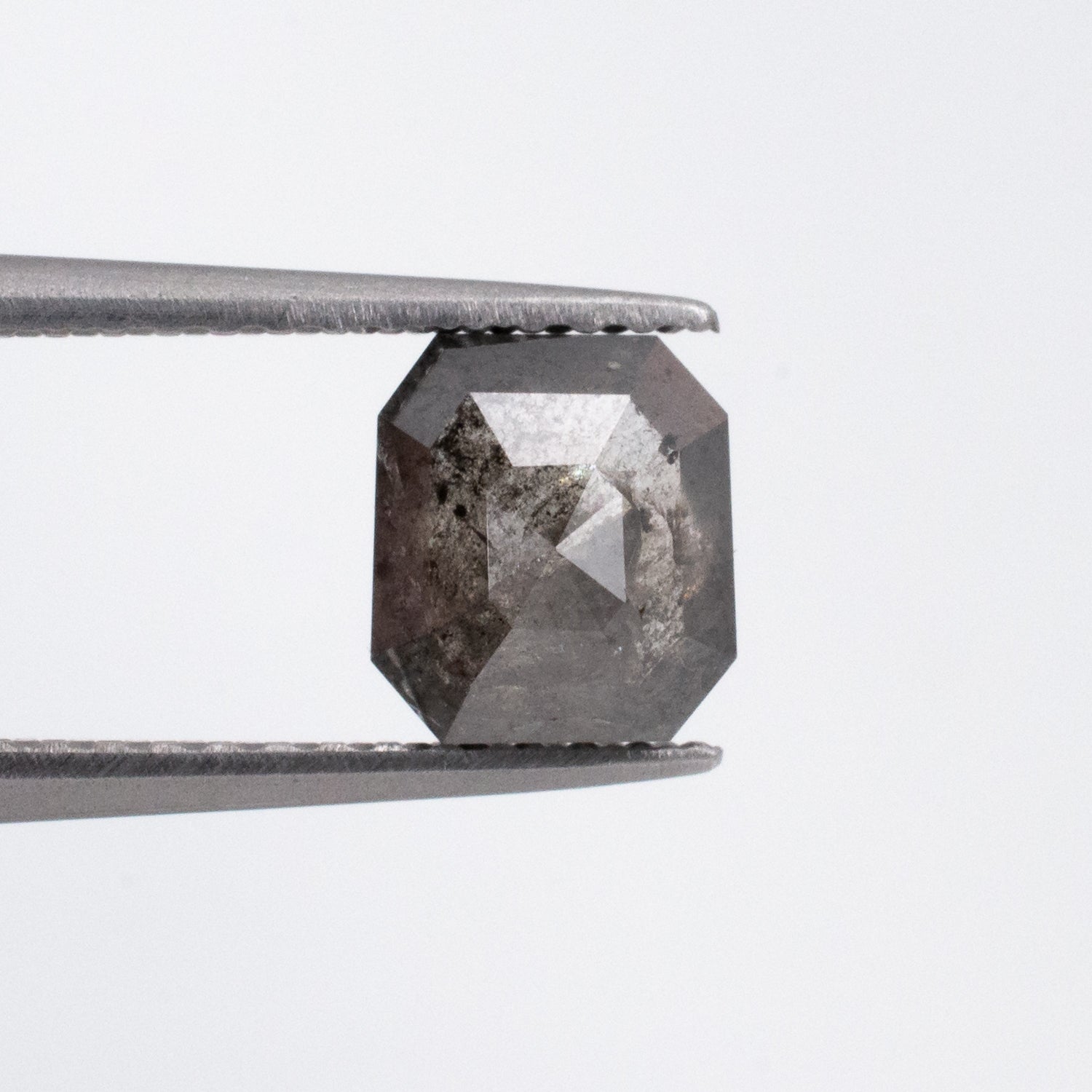 1.11ct Emerald Shaped Loose Salt & Pepper Diamond - Malleable Jewellers