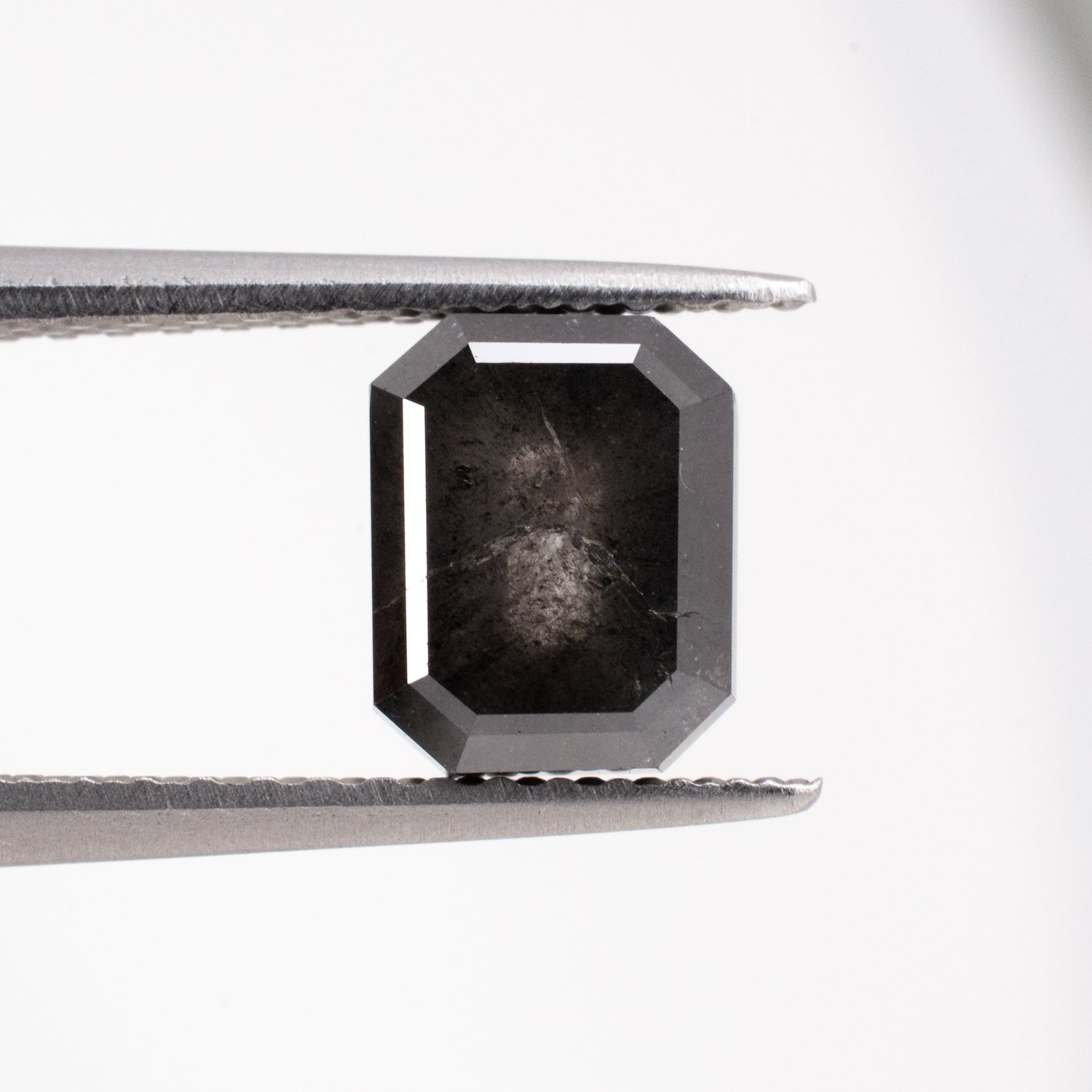 1.48ct Emerald Shaped Loose Salt & Pepper Diamond - Malleable Jewellers