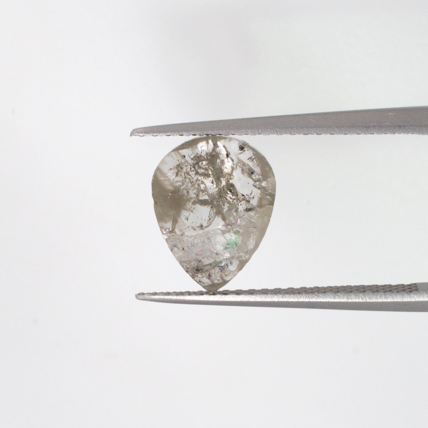1.57ct Pear Shaped Loose Salt & Pepper Diamond - Malleable Jewellers