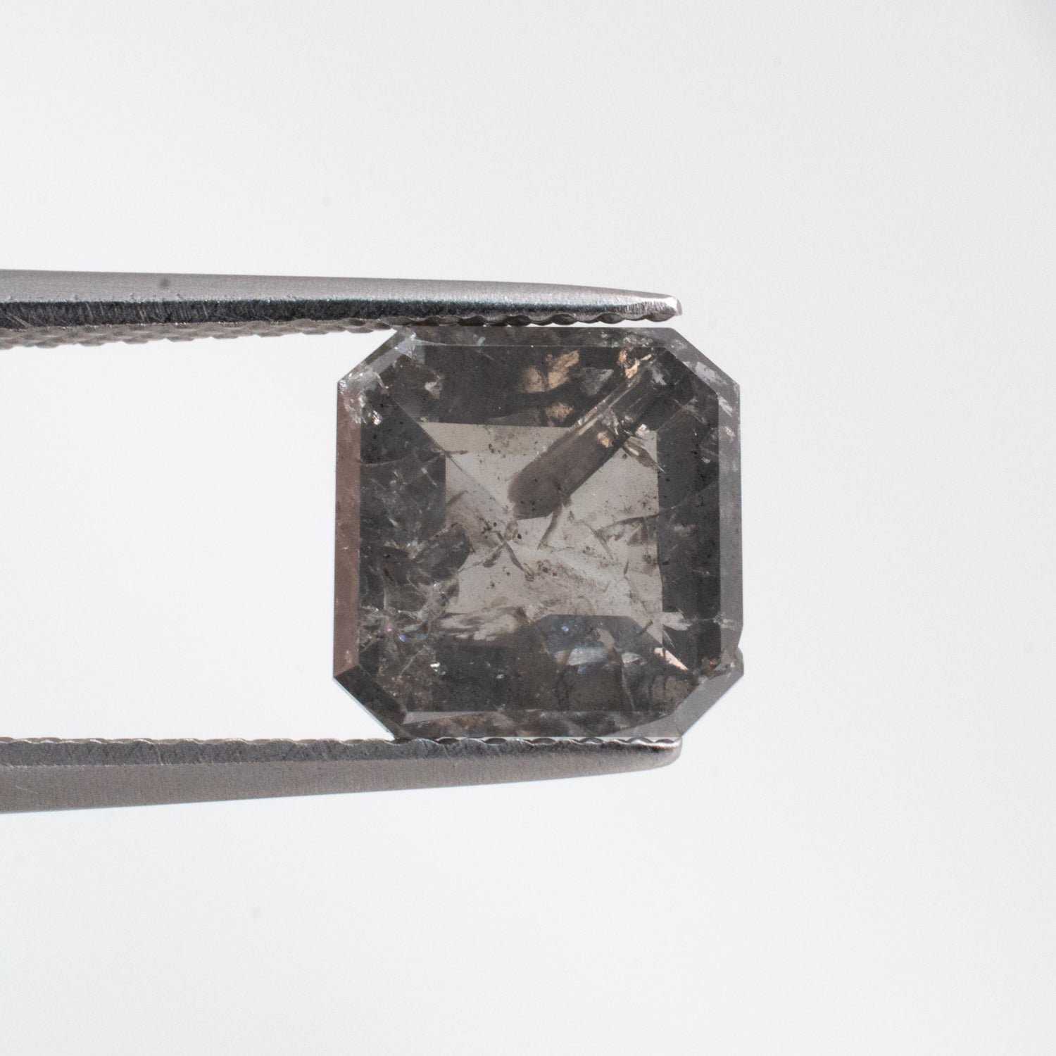 1.76ct Emerald Shaped Loose Salt & Pepper Diamond - Malleable Jewellers