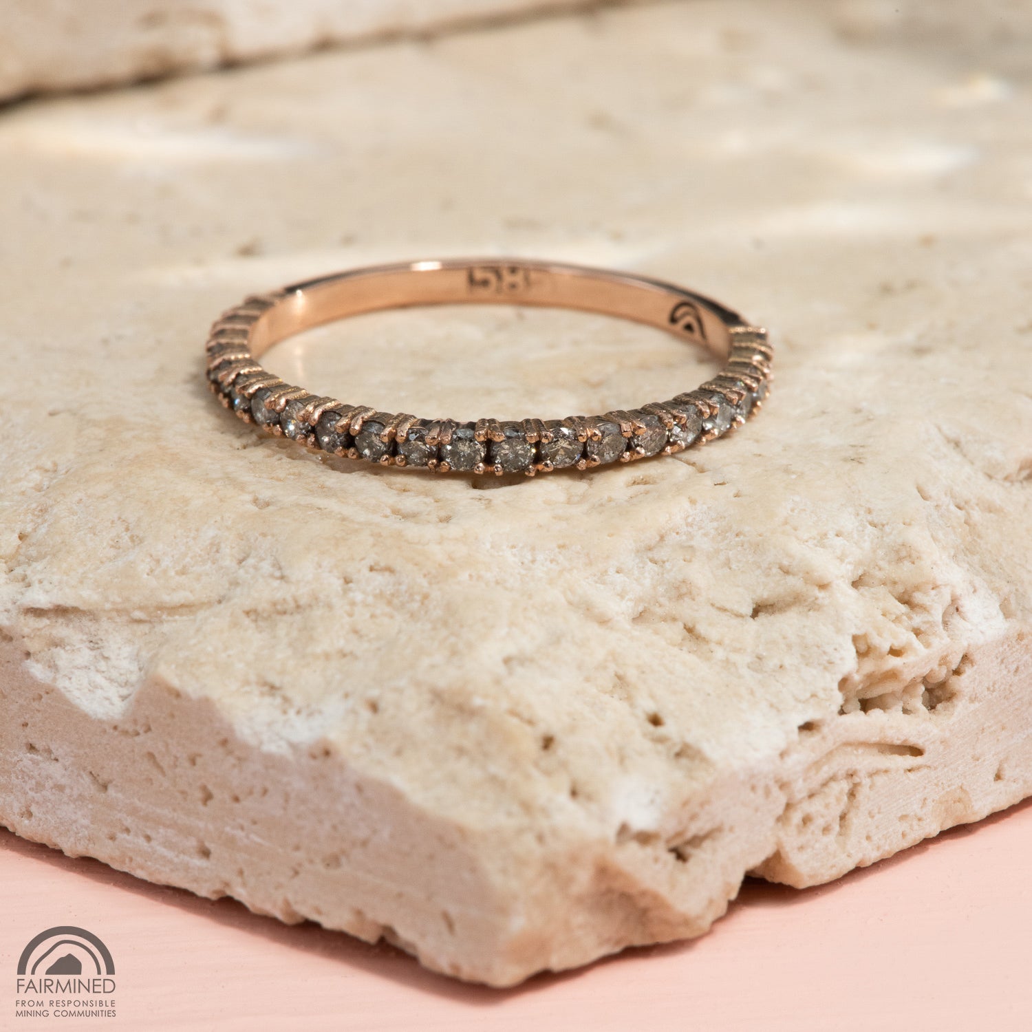 Speckled Diamond Eternity Band in Fairmined Gold