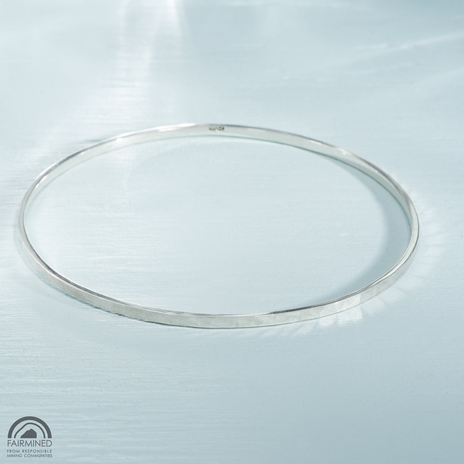 Facetted Bangle in Fairmined Certified Silver