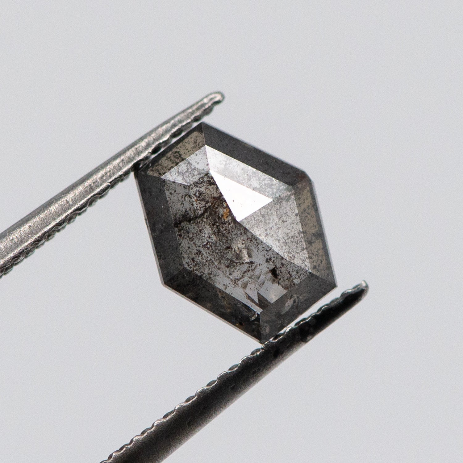 0.69ct Hexagon Shaped Loose Salt & Pepper Diamond Malleable Jewellers

