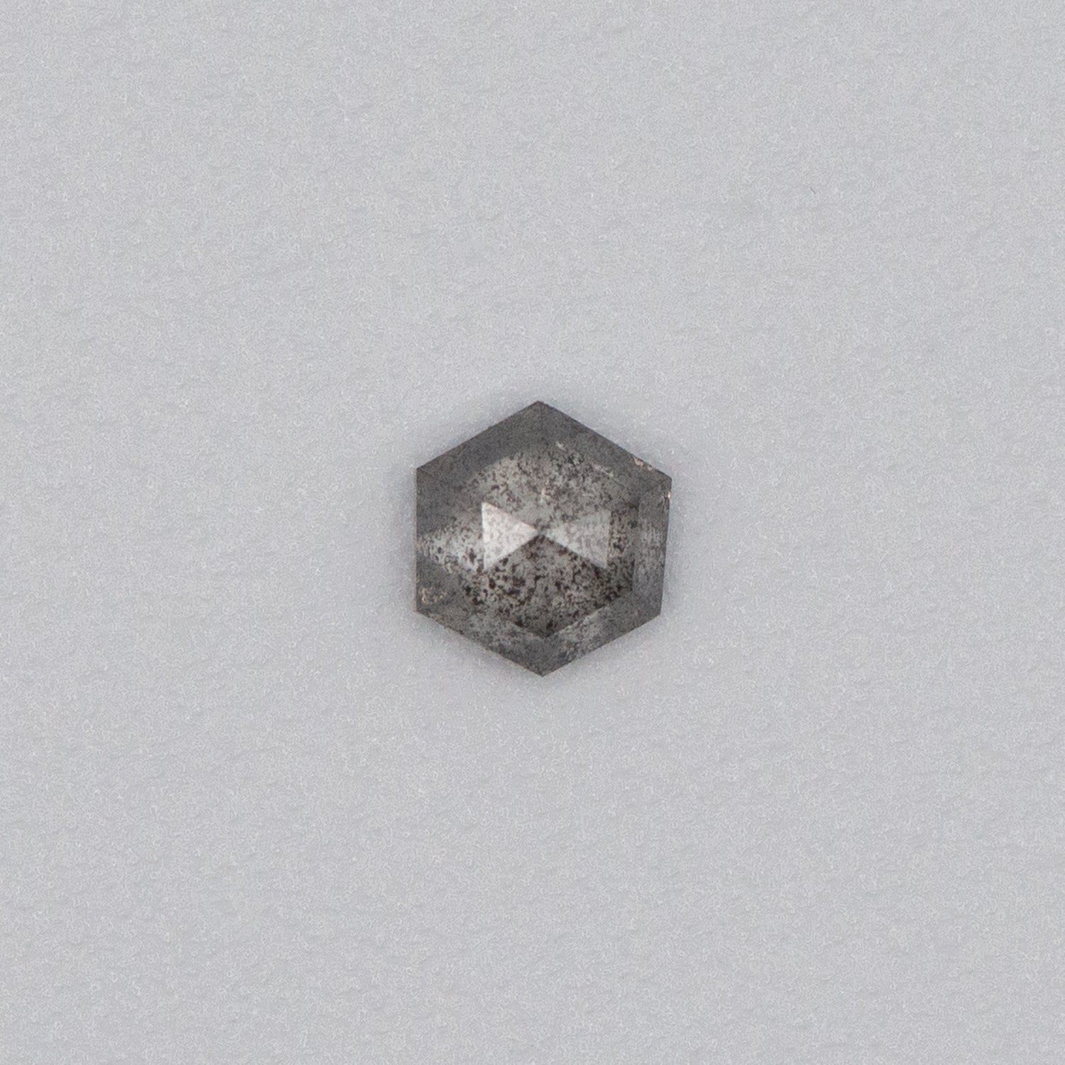 0.51ct Light Grey Hexagon Shaped Loose Salt & Pepper Diamond Malleable Jewellers