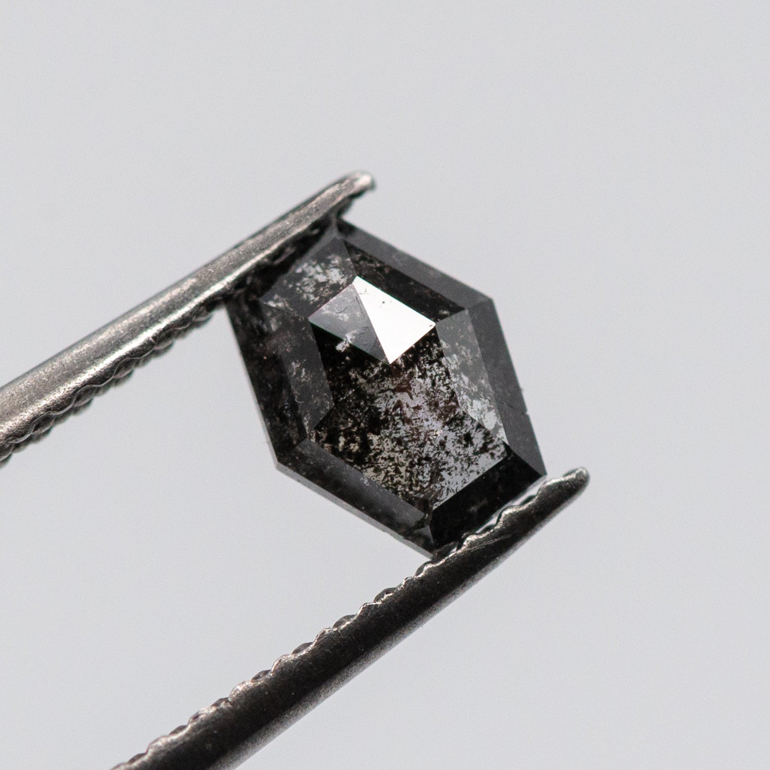 0.51ct Hexagon Shaped Dark Grey Loose Salt & Pepper Diamond