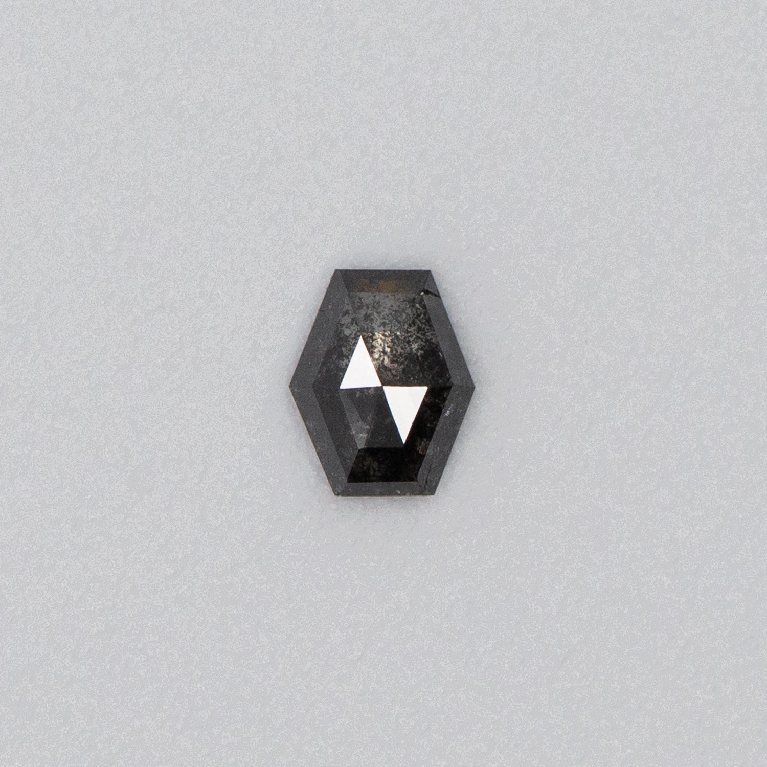 0.51ct Hexagon Shaped Dark Grey Loose Salt & Pepper Diamond