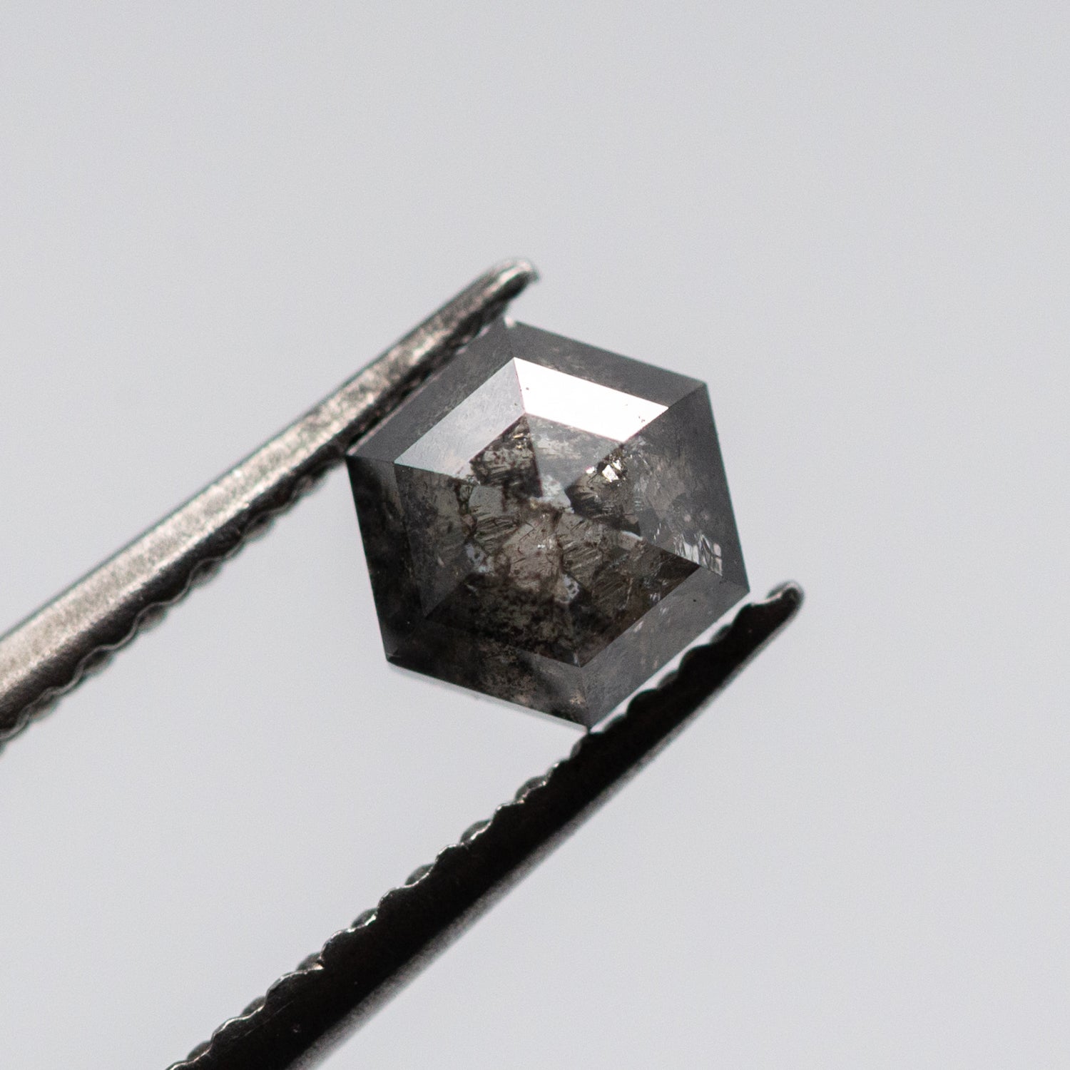 0.65ct Hexagon Shaped Loose Salt & Pepper Diamond Malleable Jewellers