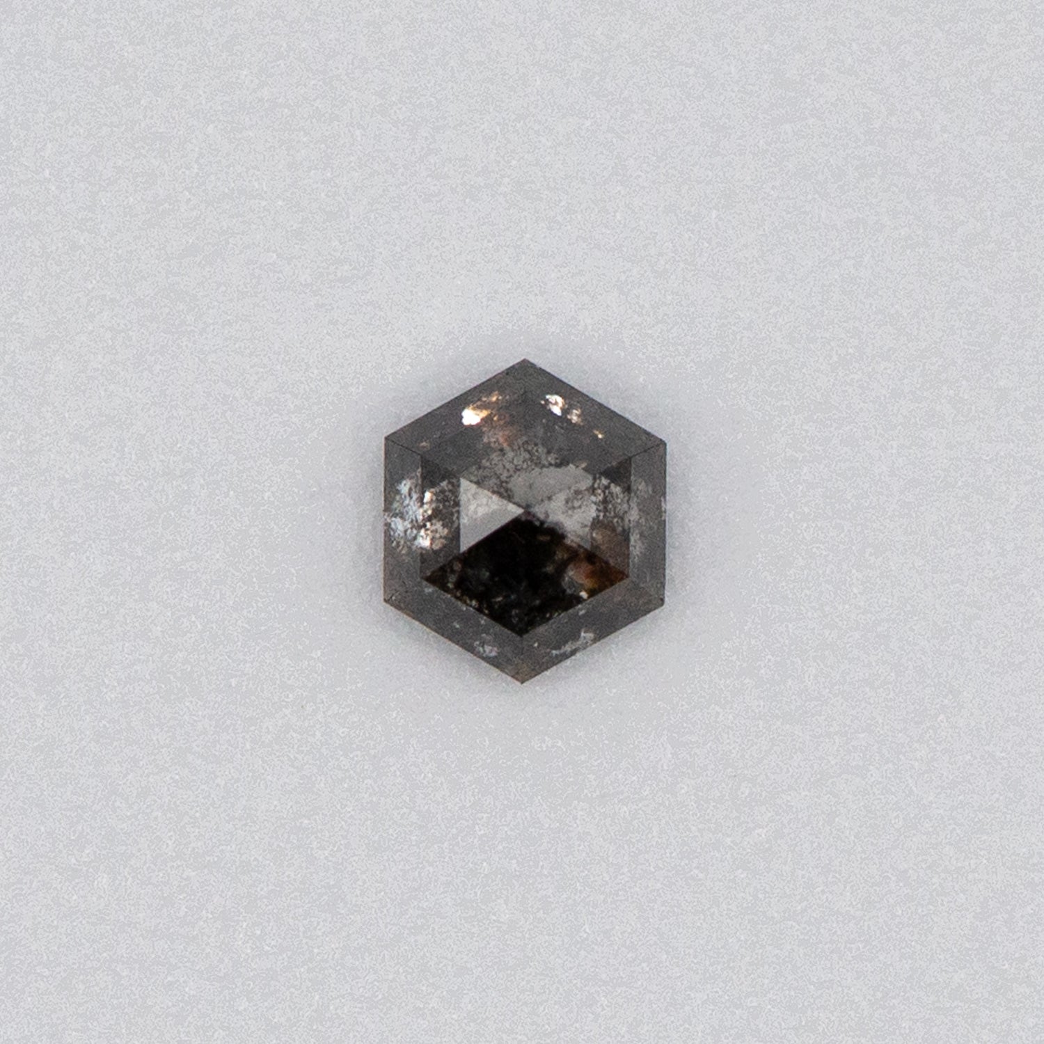 0.60ct Hexagon Shaped Loose Salt & Pepper Diamond