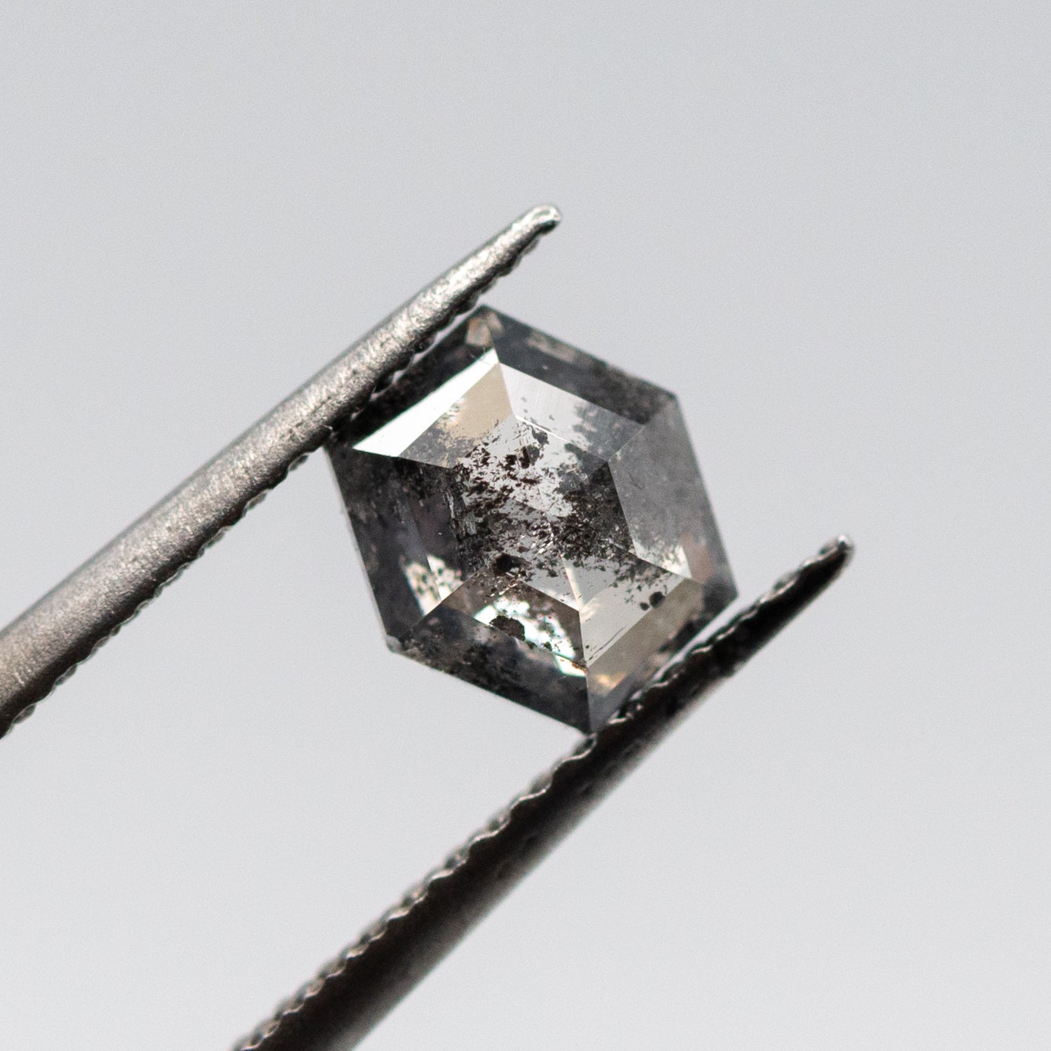0.69ct Hexagon Shaped Loose Salt & Pepper Diamond Malleable Jewellers
