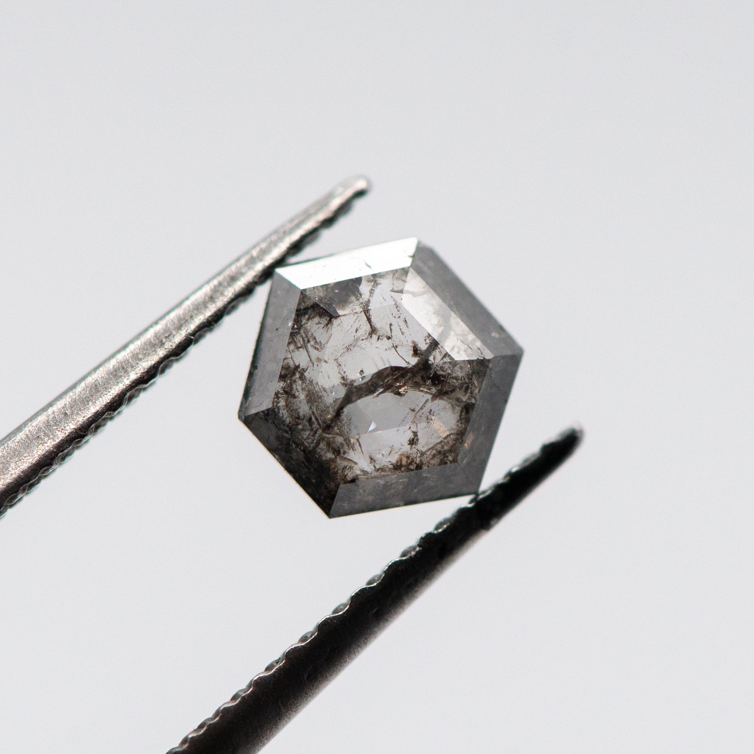 0.48ct Hexagon Shaped Loose Salt & Pepper Diamond Malleable Jewellers