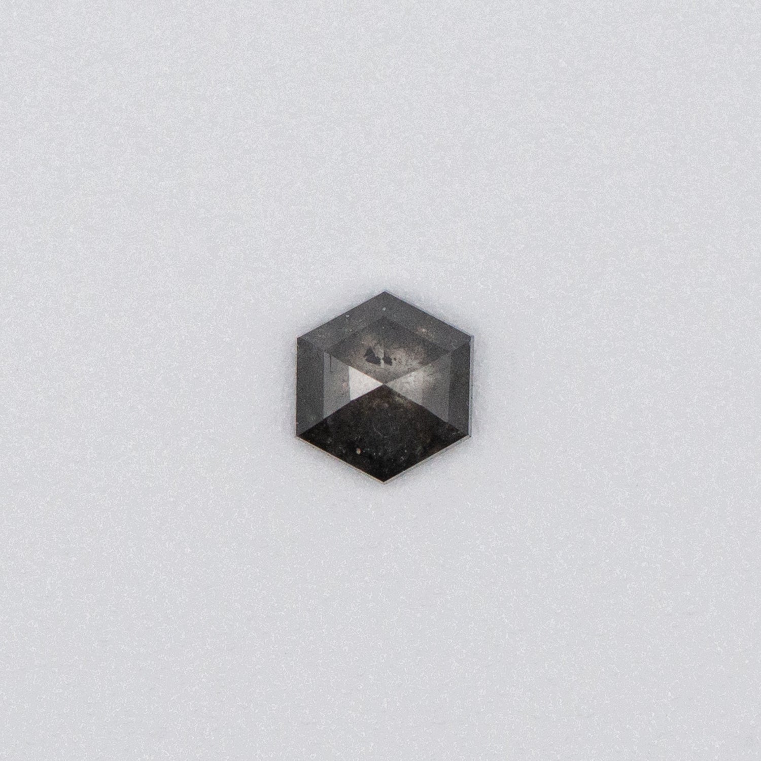 0.59ct Hexagon Shaped Loose Salt & Pepper Diamond Malleable Jewllers