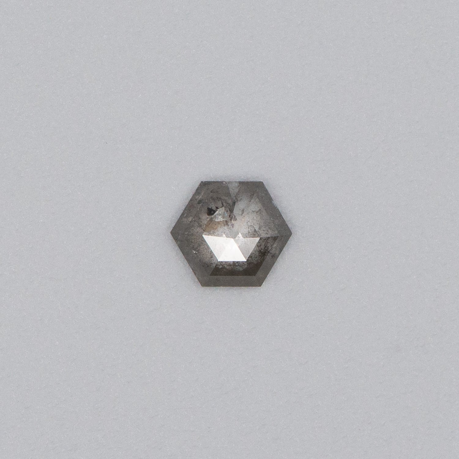 0.51ct Hexagon Shaped Icy Grey Loose Salt & Pepper Diamond Malleable Jewellers