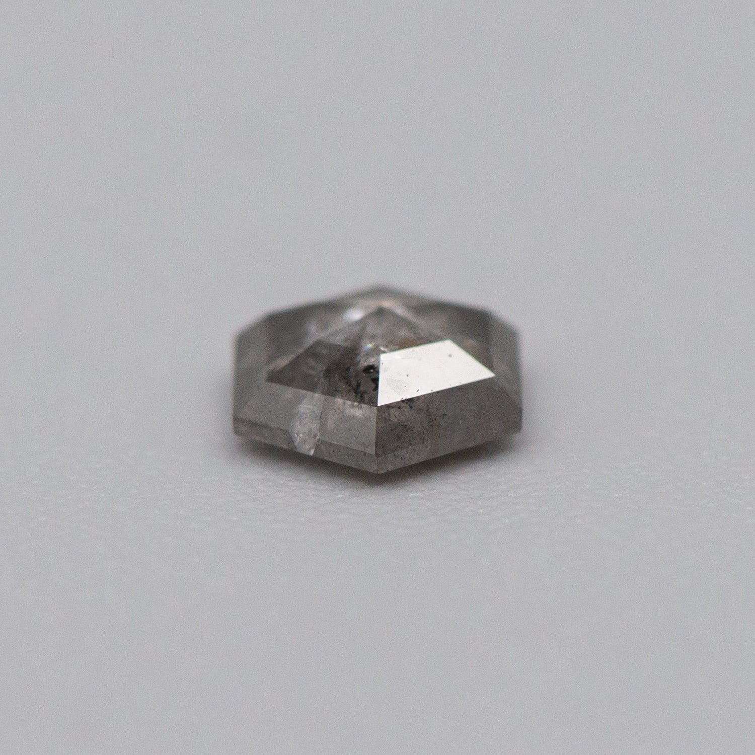 0.51ct Hexagon Shaped Icy Grey Loose Salt & Pepper Diamond Malleable Jewellers