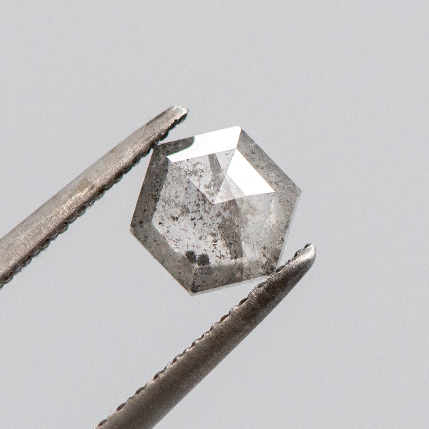 0.59ct Hexagon Shaped Loose Salt & Pepper Diamond Malleable Jewellers