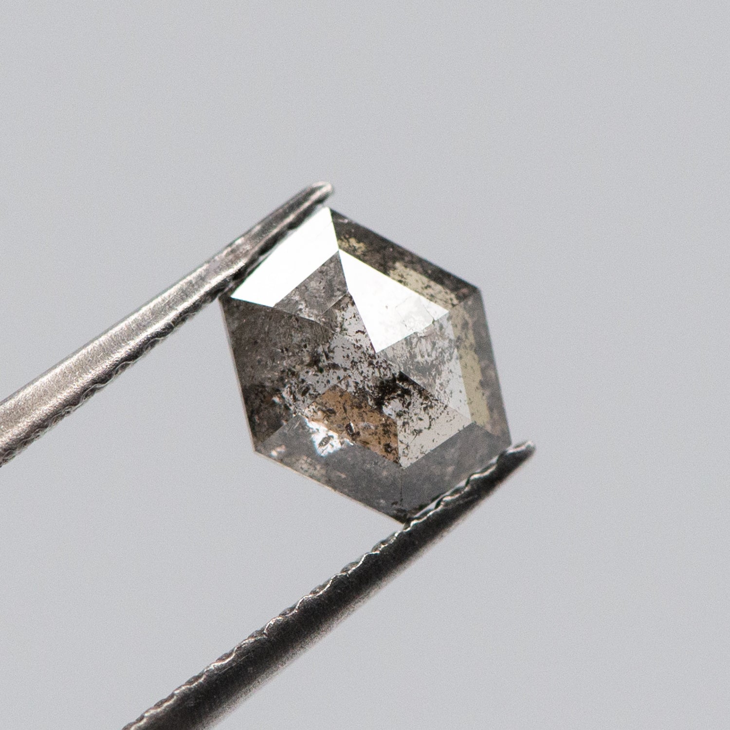 0.81ct Hexagon Shaped Loose Salt & Pepper Diamond Malleable Jewellers