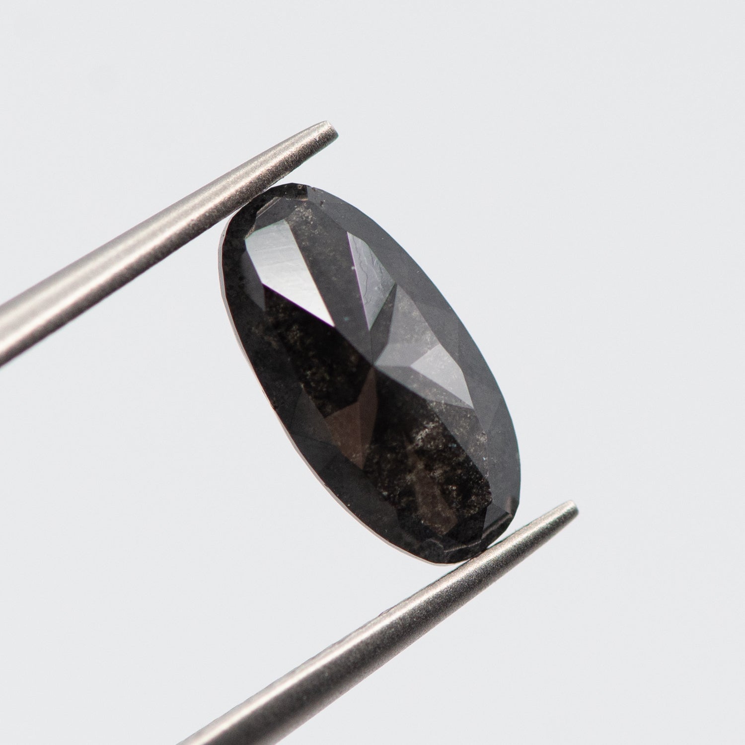 1.81ct Moval Shaped Dark Grey Loose Salt & Pepper Diamond Malleable Jewellers