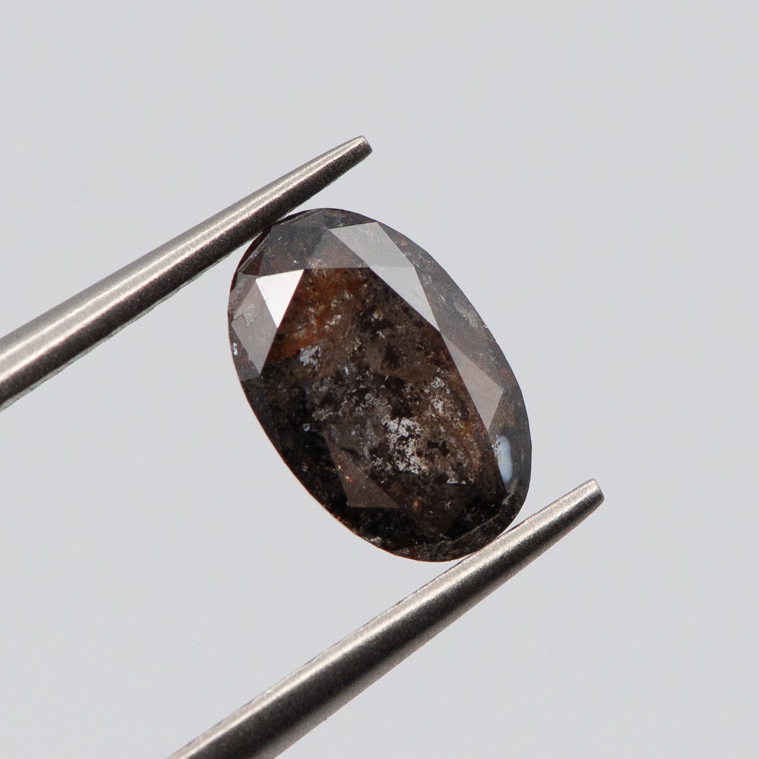 1.33ct Moval Shaped Brown Loose Salt & Pepper Diamond Malleable Jewellers