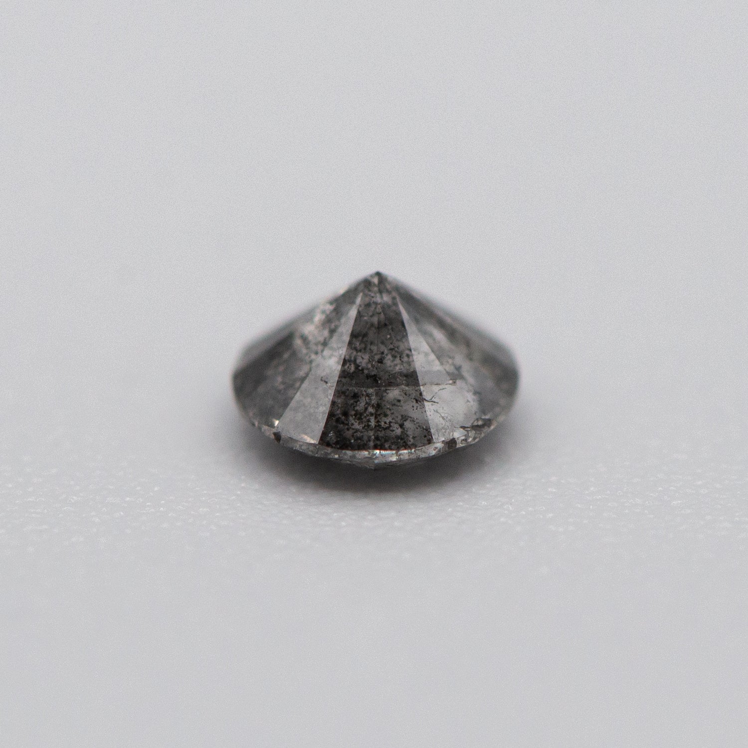0.56ct Dark Grey Round Shaped Loose Salt & Pepper Diamond Malleable Jewellers
