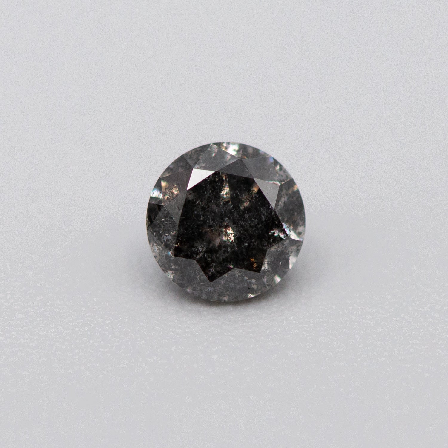 0.50ct Round Shaped Dark Grey Loose Salt & Pepper Diamond Malleable Jewellers