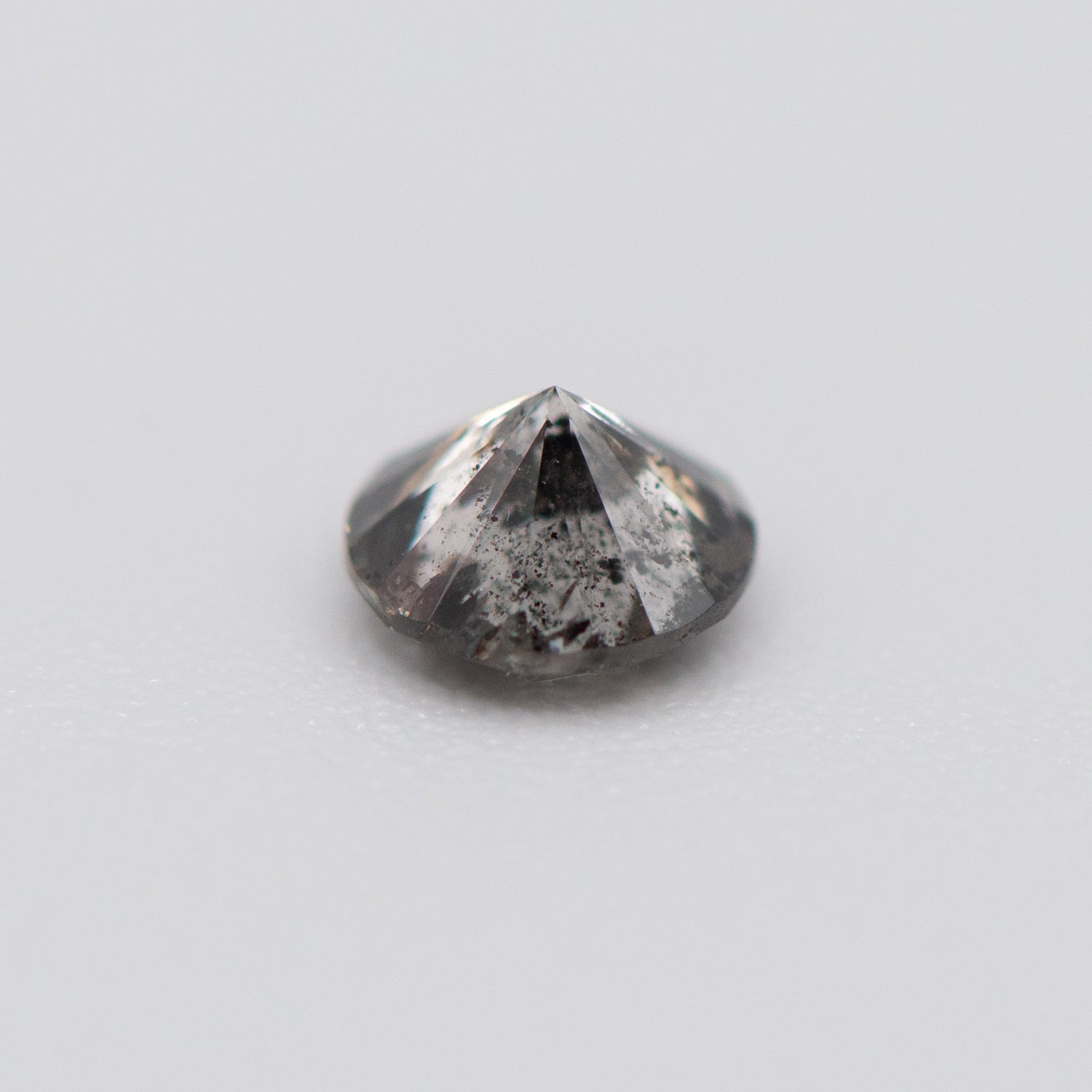 0.50ct Round Shaped Brownish Grey Loose Salt & Pepper Diamond Malleable Jewellers