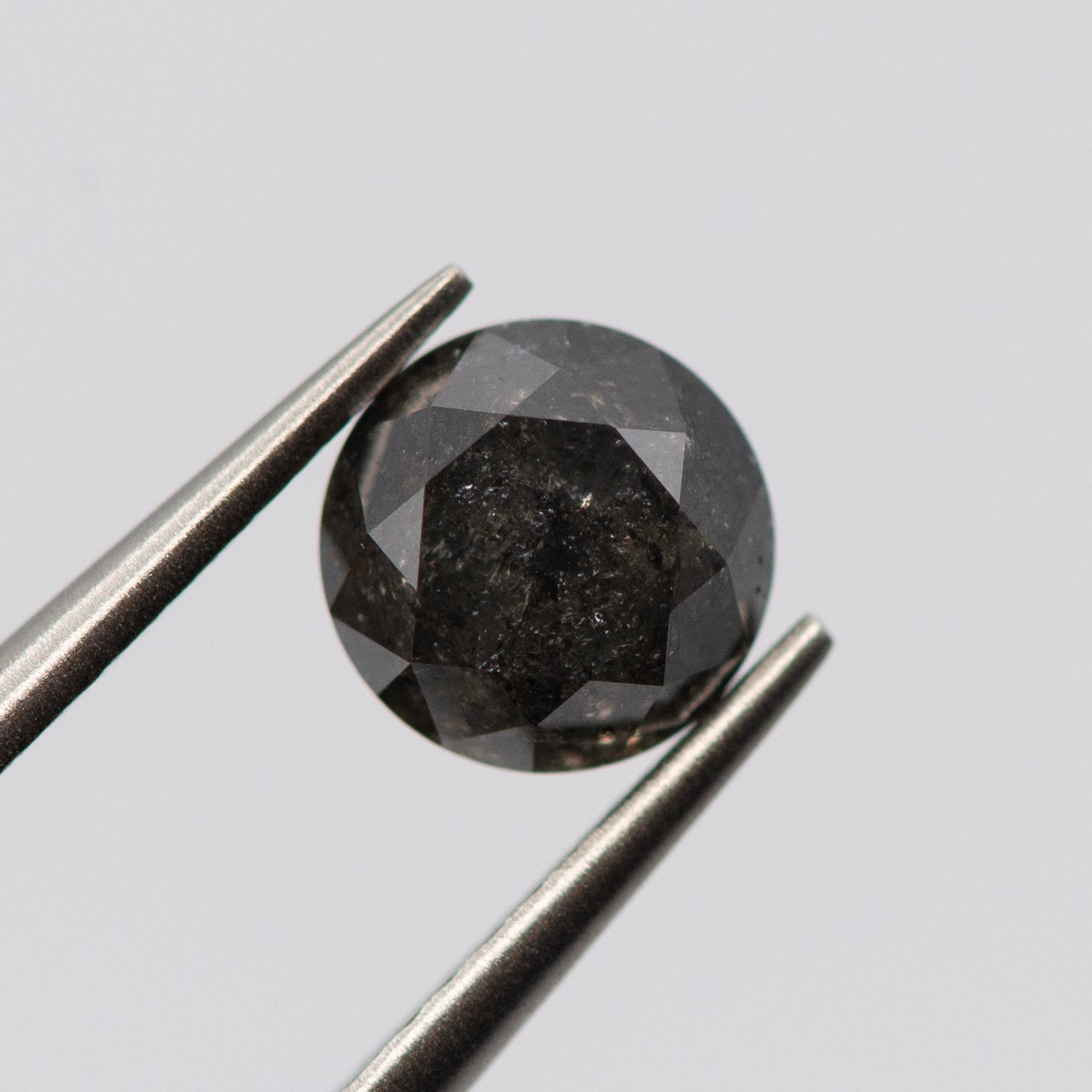 1.36ct Round Shaped Loose Salt & Pepper Diamond Malleable Jewellers