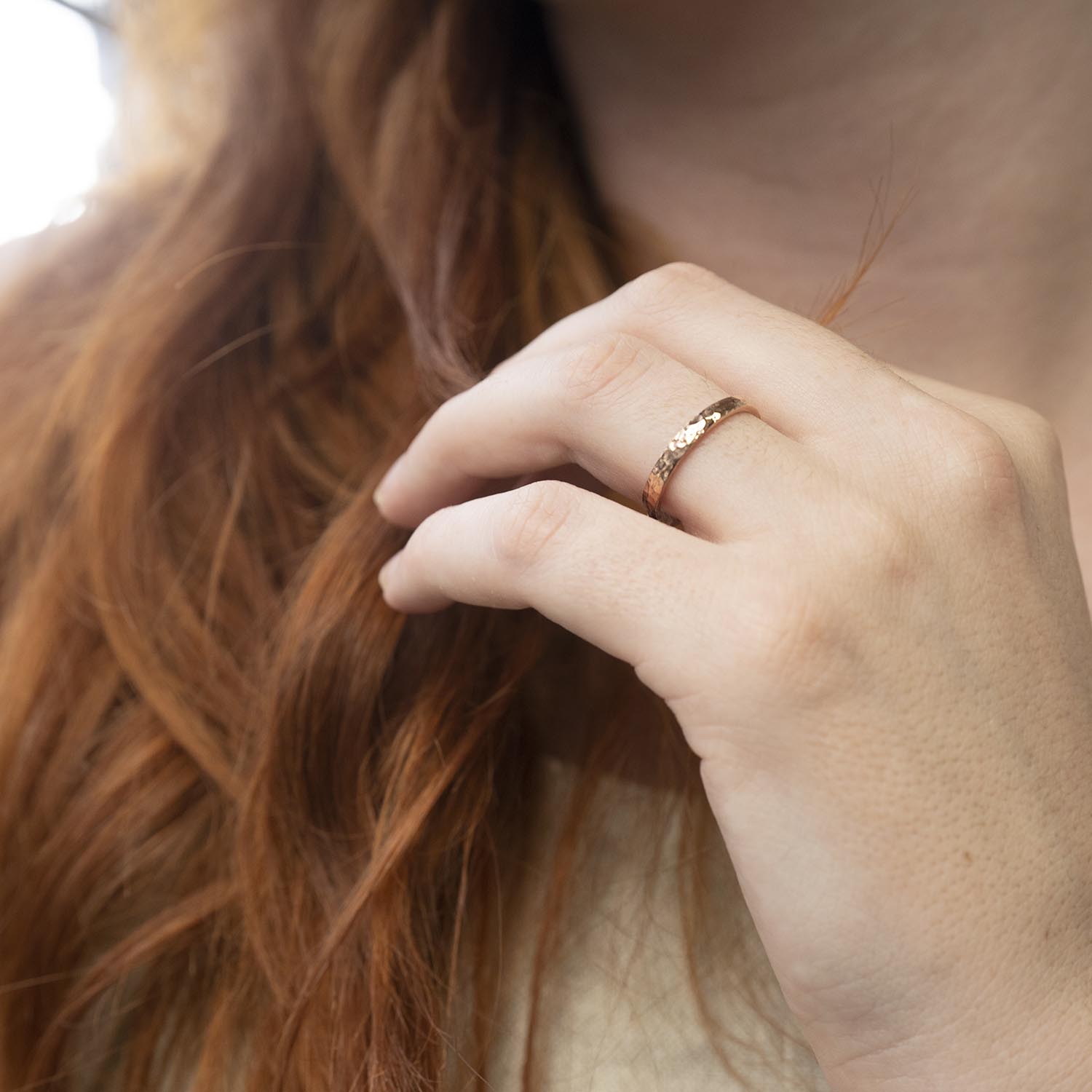 Dappled Ring in Rose Gold - Malleable Jewellers