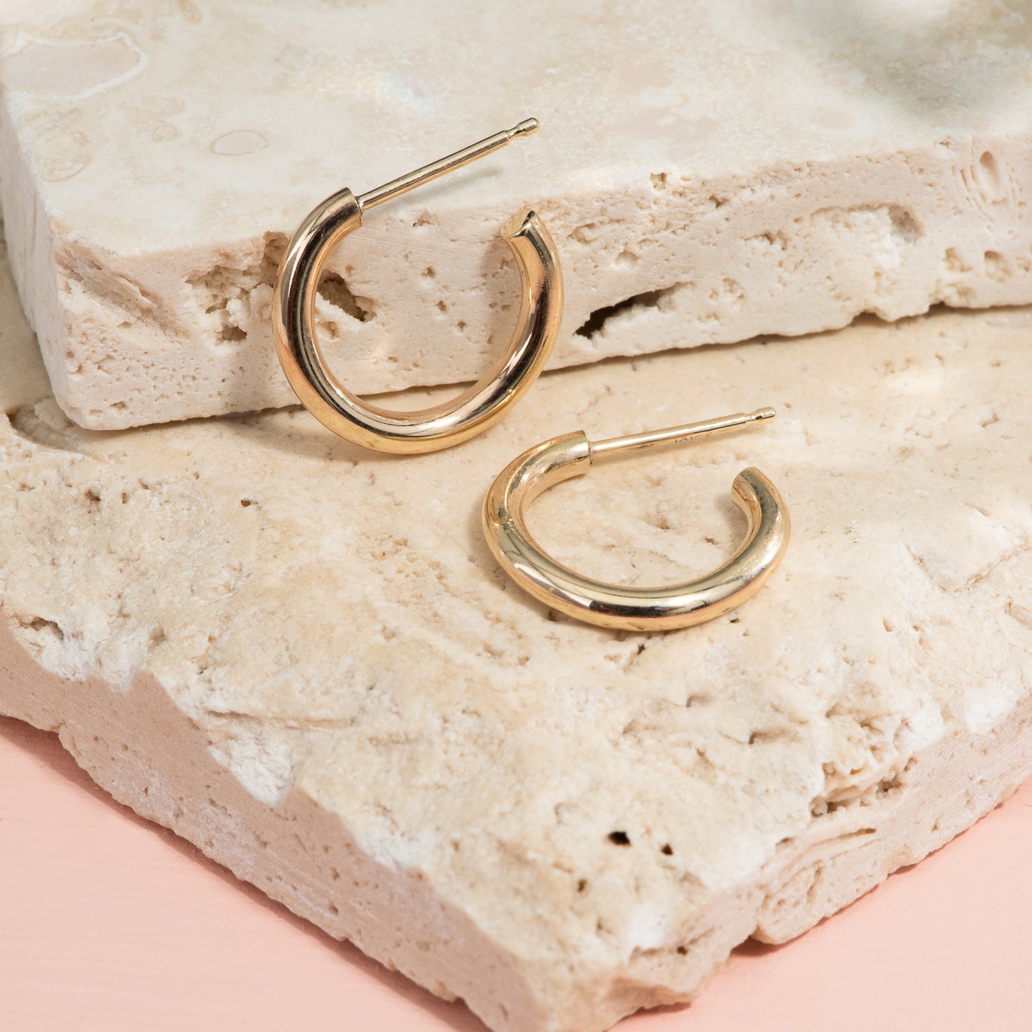 Hugger Hoops in Yellow Gold - Malleable Jewellers