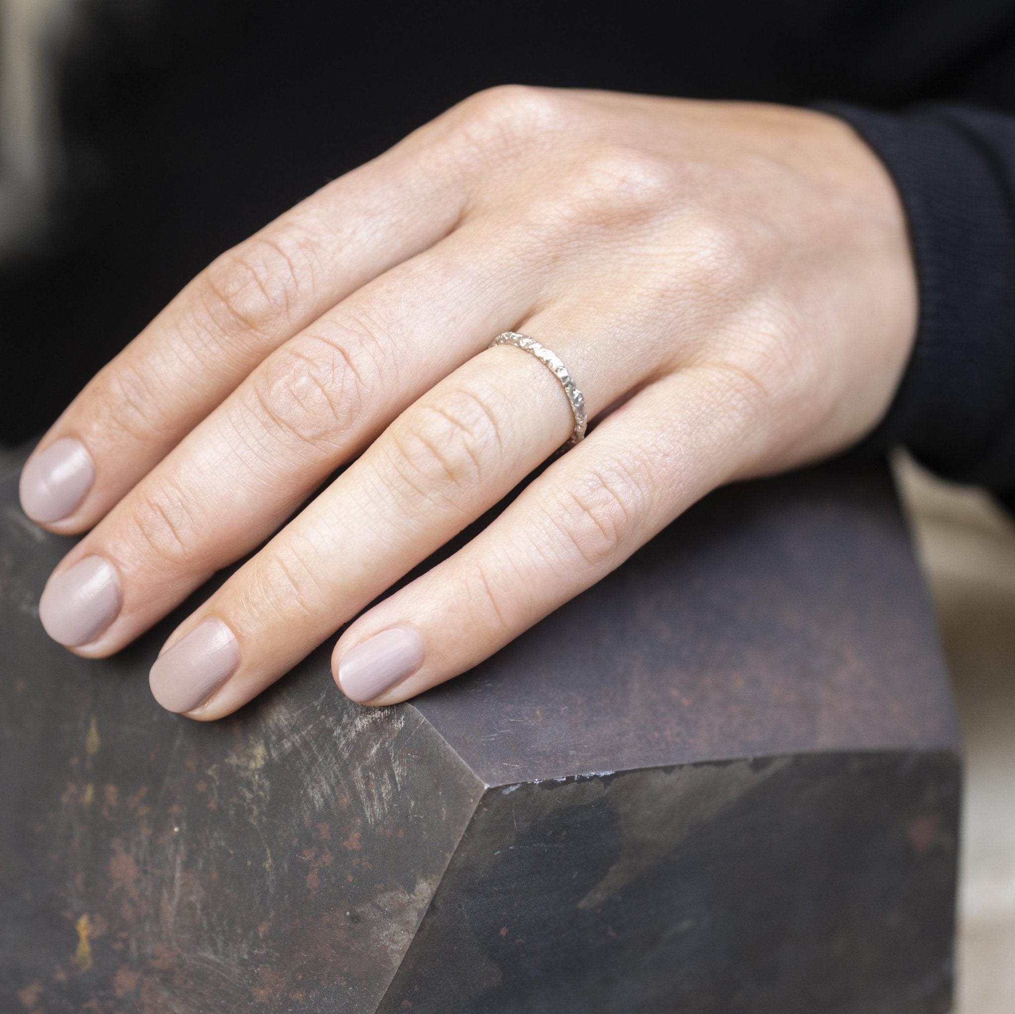 Molten Stacker in Recycled Sterling Silver - Malleable Jewellers