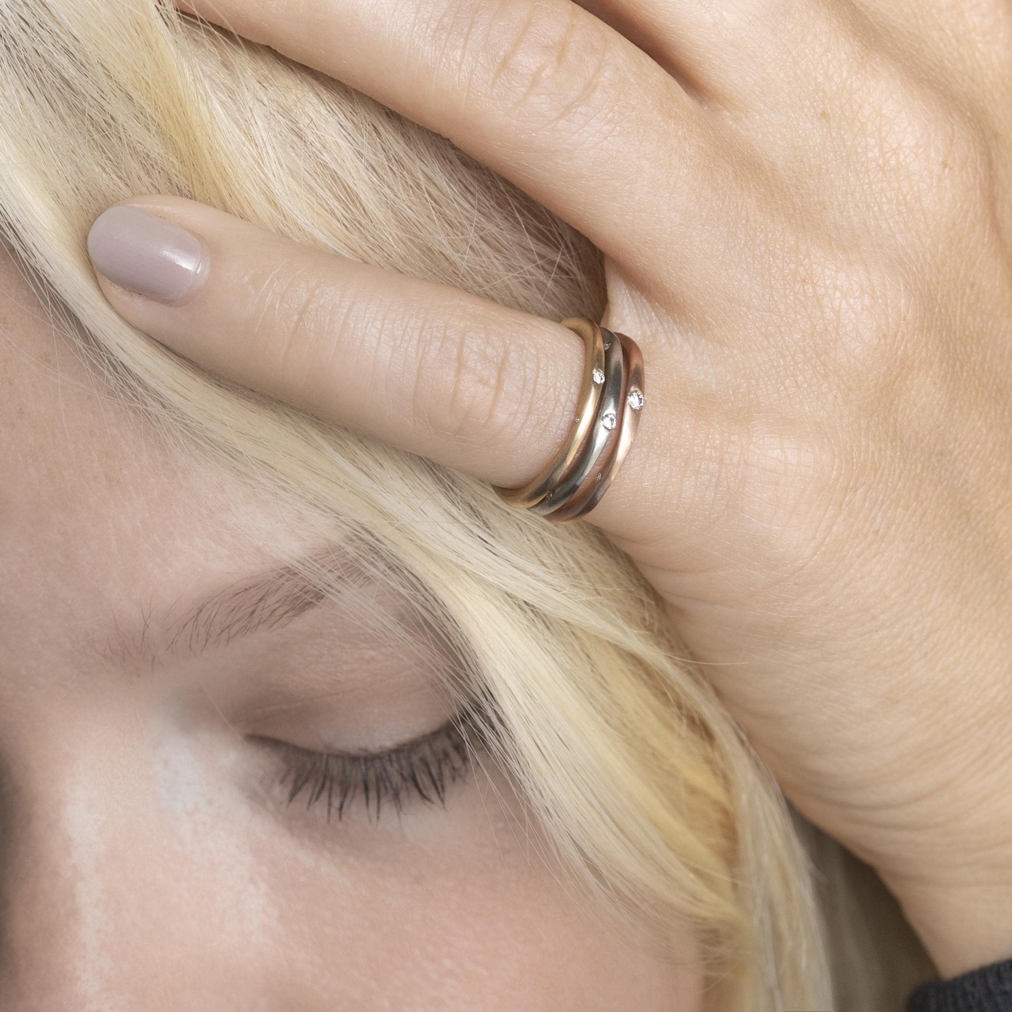 Organic Star Ring Trio - Malleable Jewellers