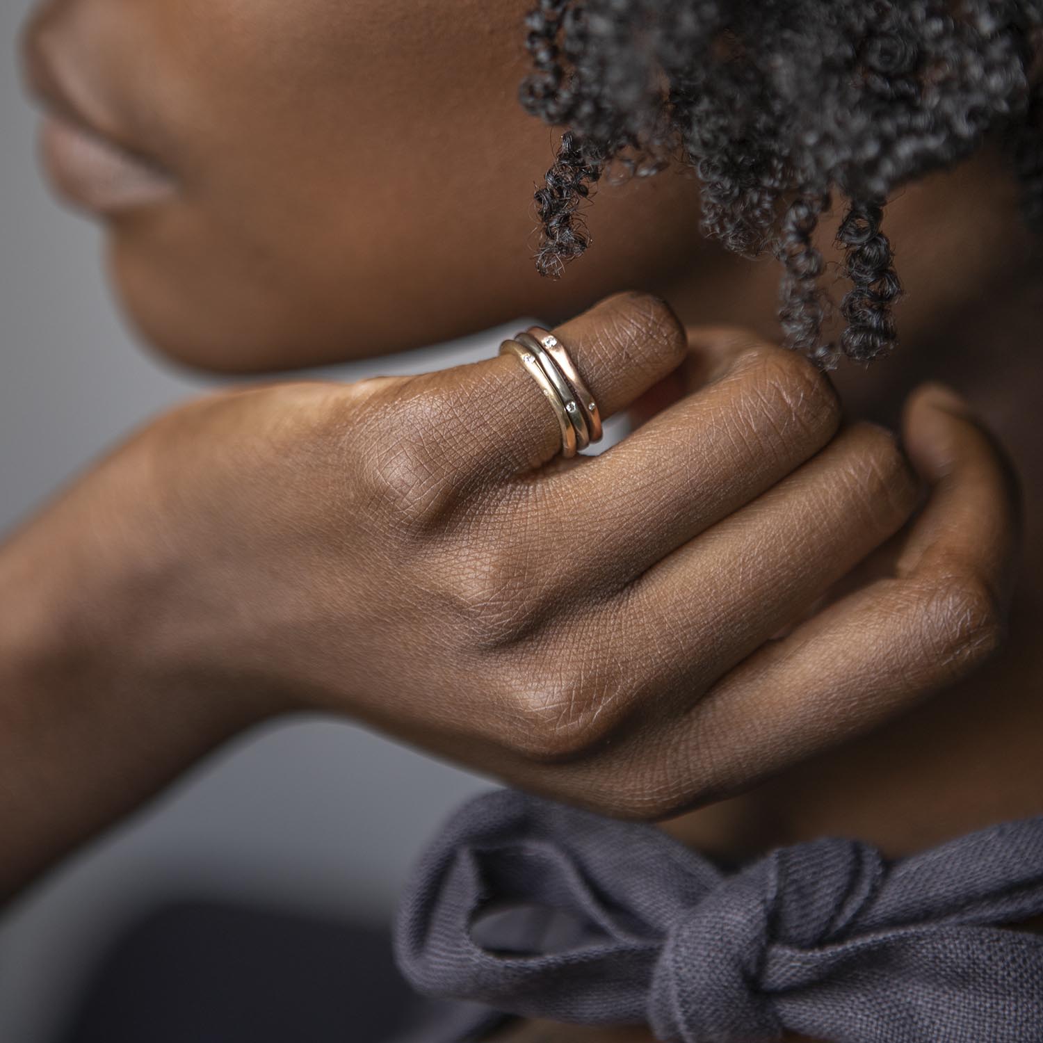 Organic Star Ring Trio - Malleable Jewellers