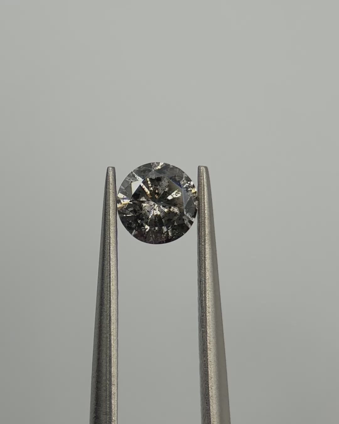 0.50ct Round Shaped Brownish Grey Loose Salt & Pepper Diamond Malleable Jewellers