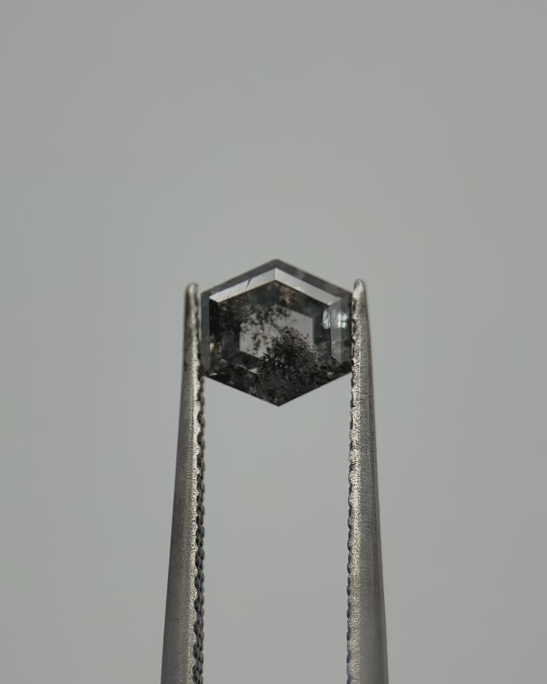 0.69ct Hexagon Shaped Loose Salt & Pepper Diamond Malleable Jewellers