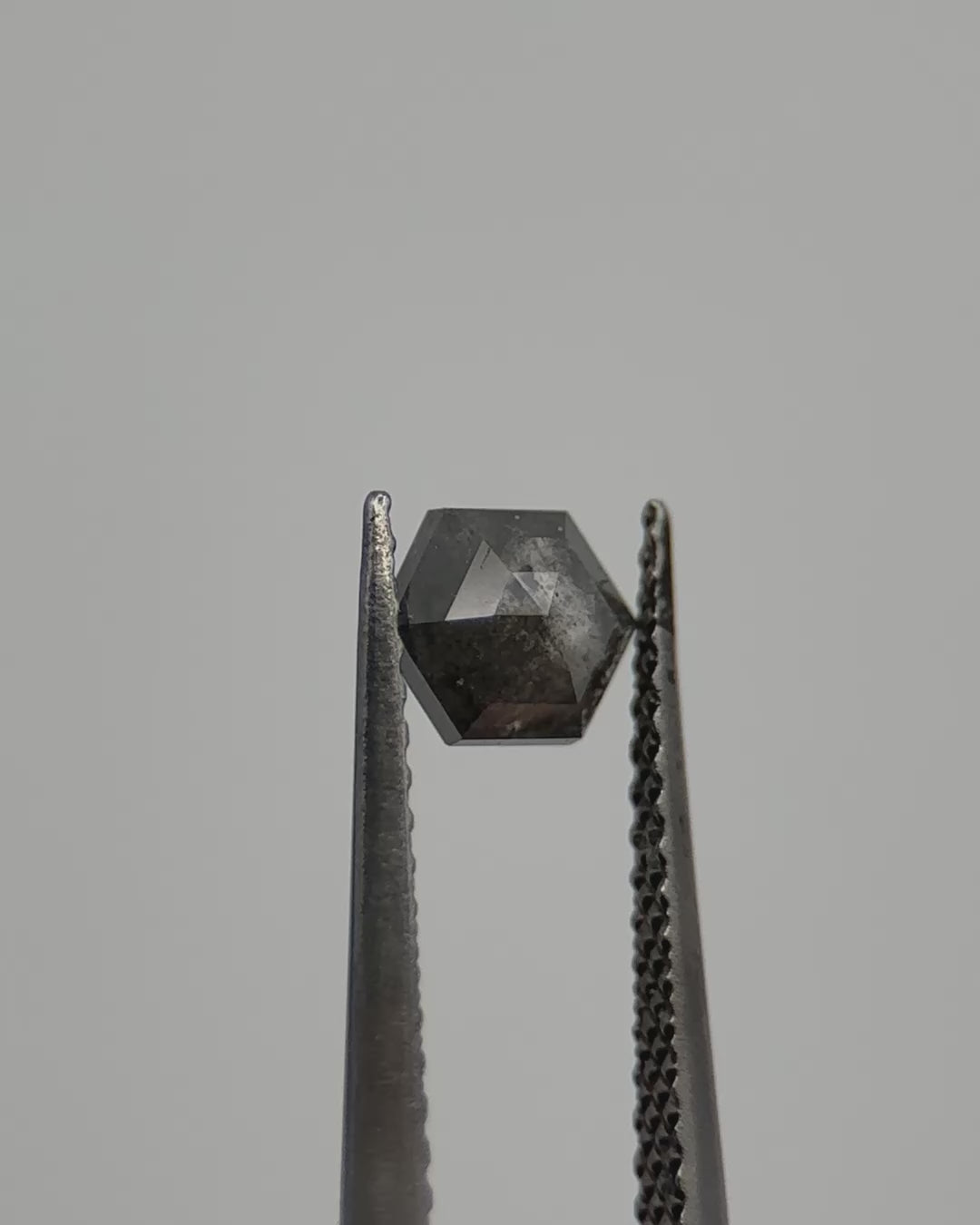 0.59ct Hexagon Shaped Loose Salt & Pepper Diamond Malleable Jewllers