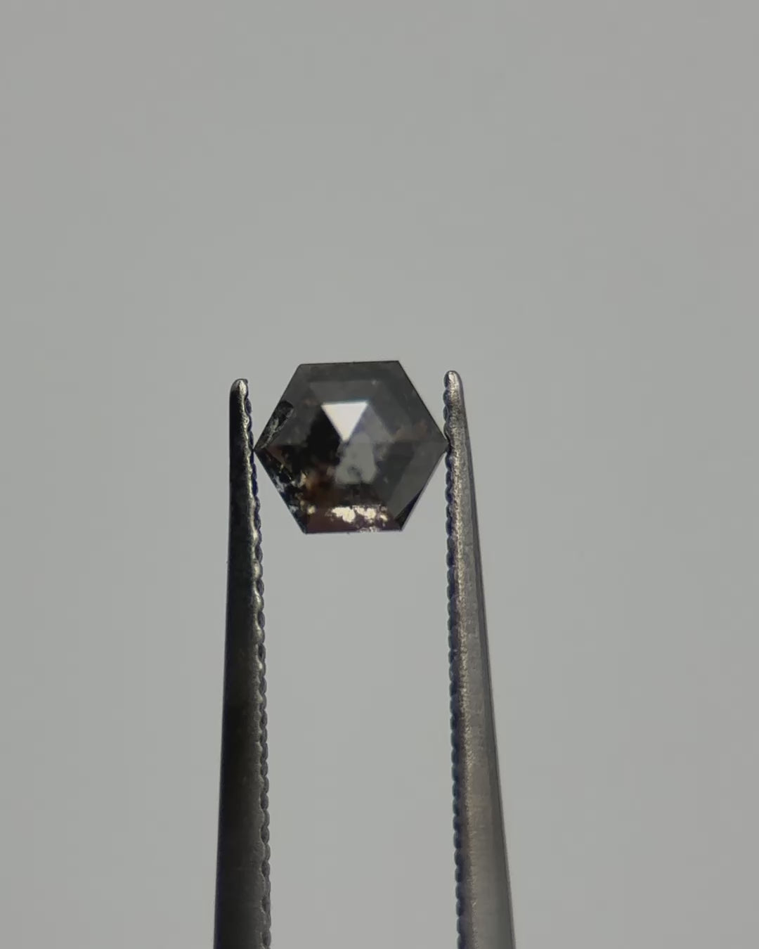 0.60ct Hexagon Shaped Loose Salt & Pepper Diamond