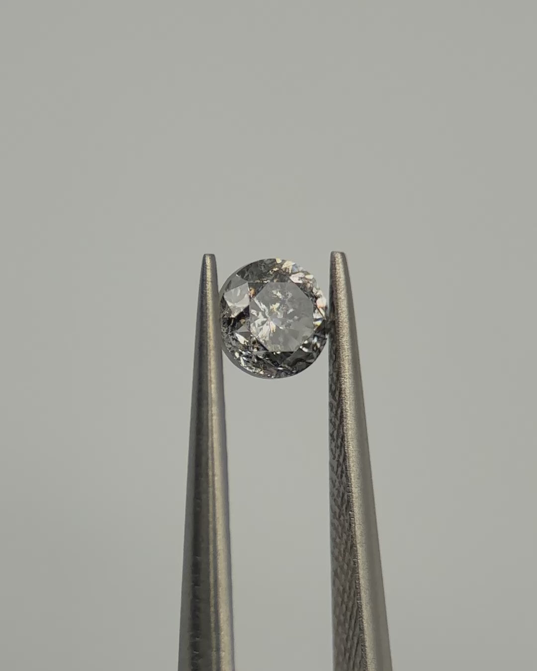 0.48ct Round Shaped Medium Grey Loose Salt & Pepper Diamond Malleable Jewellers