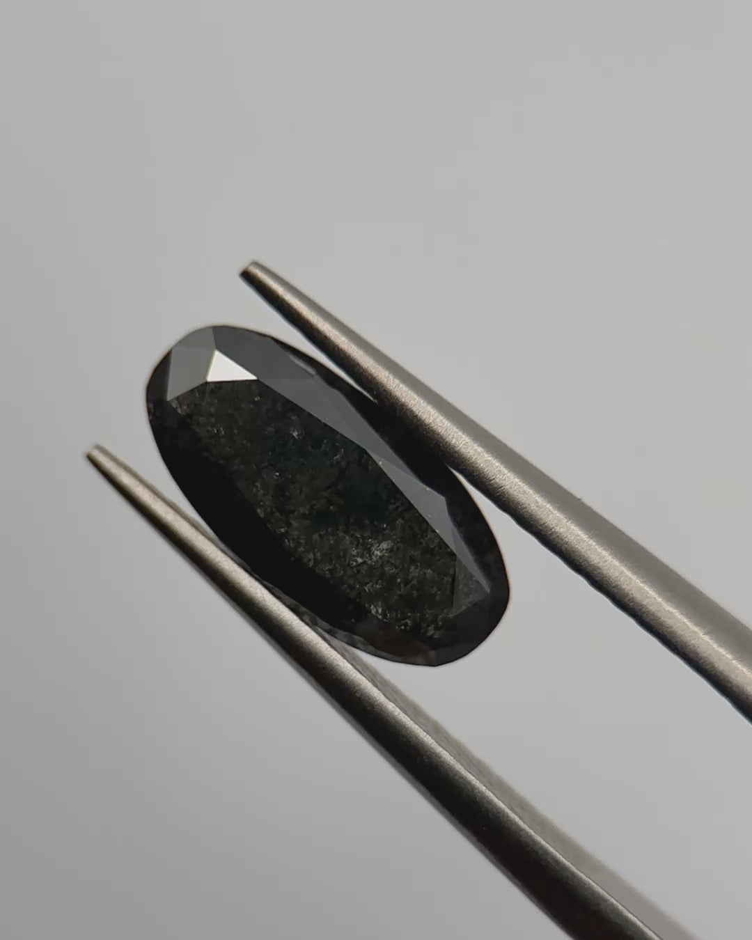 1.81ct Moval Shaped Dark Grey Loose Salt & Pepper Diamond Malleable Jewellers