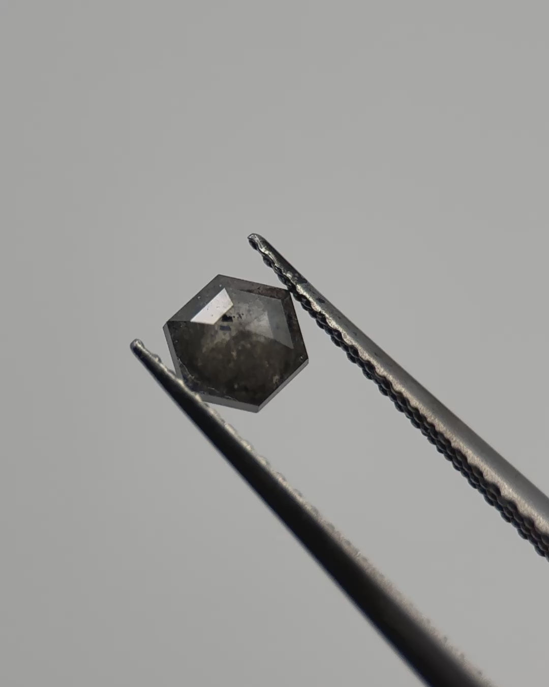 0.59ct Hexagon Shaped Loose Salt & Pepper Diamond Malleable Jewllers
