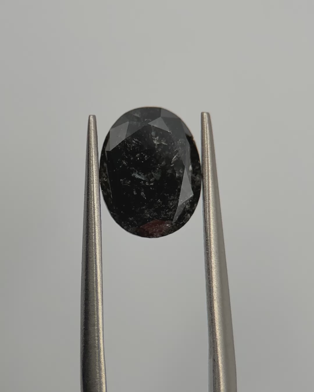 2.25ct Oval Shaped Black Loose Salt & Pepper Diamond Malleable Jewellers