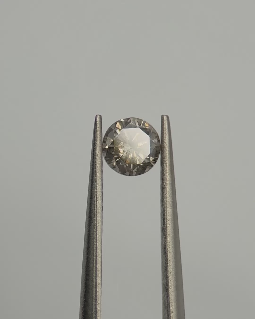 0.50ct Round Shaped Milky Yellowish Brown Loose Salt & Pepper Diamond Malleable Jewellers