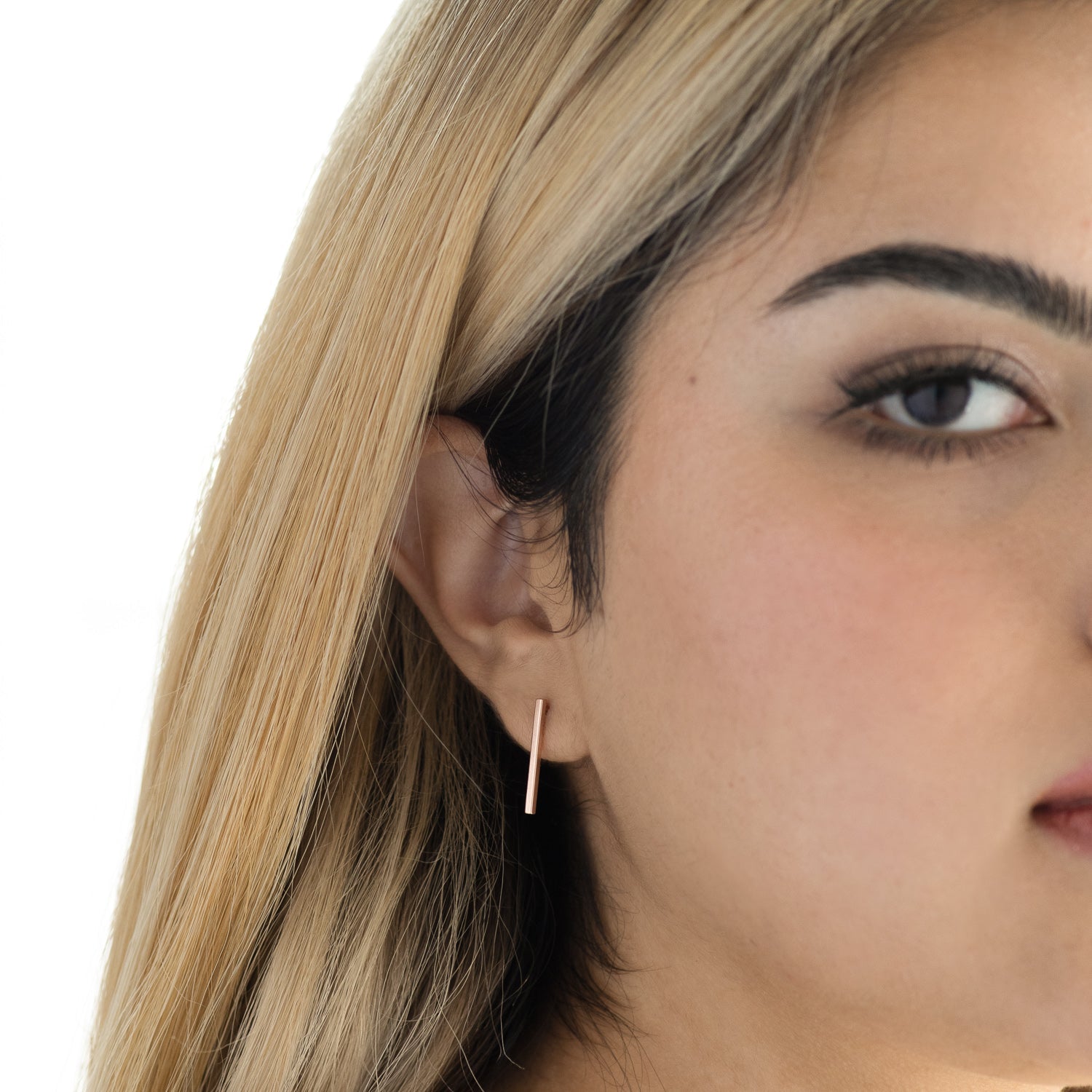 Rectangular Droplets in Rose Gold - Malleable Jewellers
