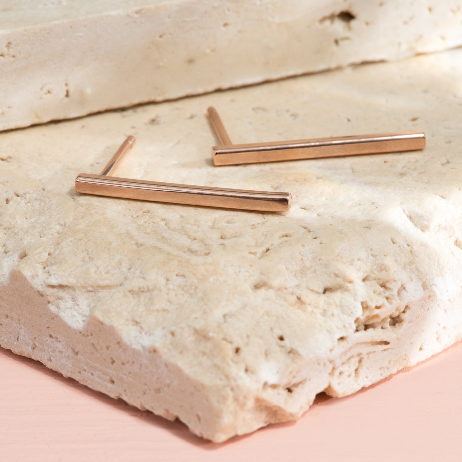 Rectangular Droplets in Rose Gold - Malleable Jewellers