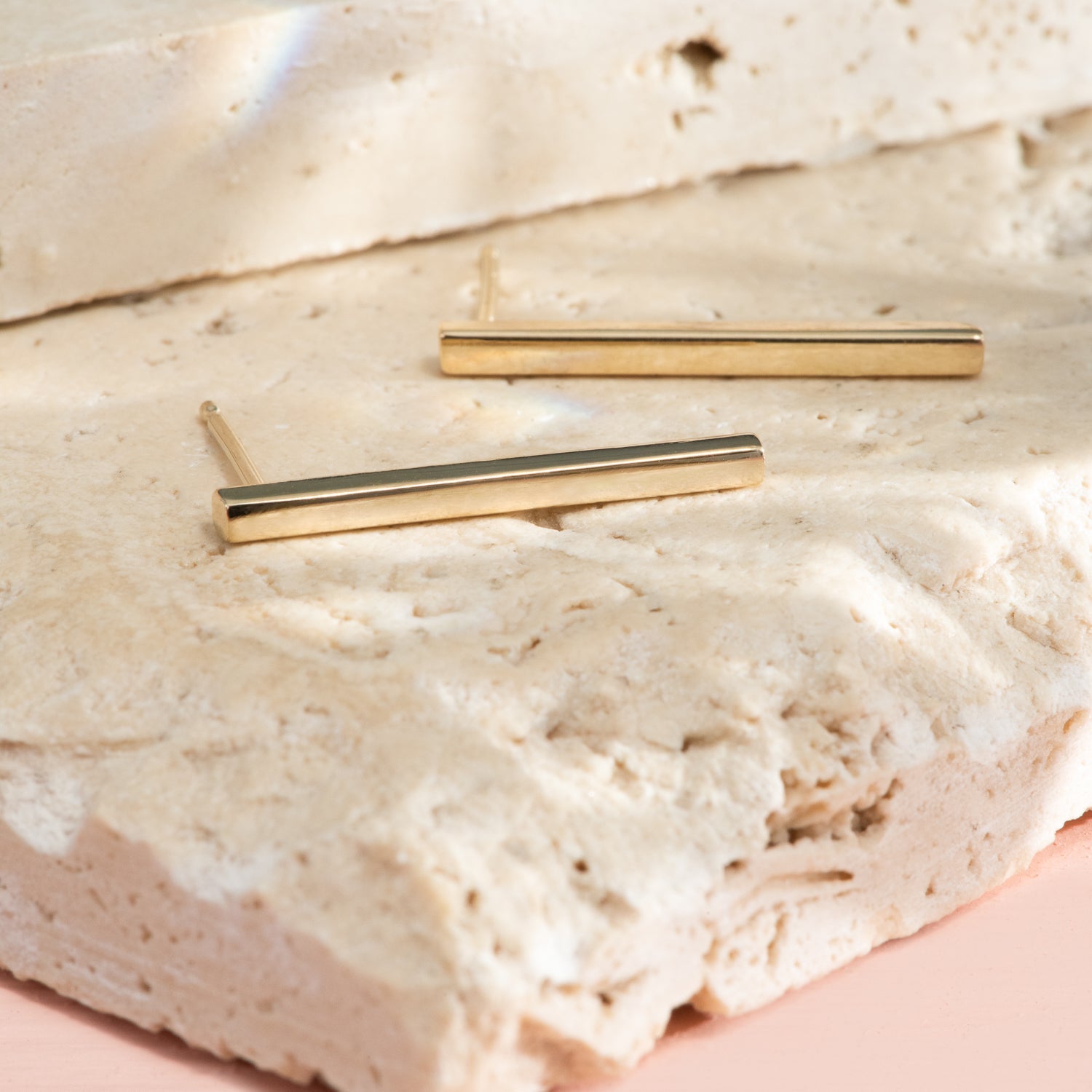 Rectangular Droplets in Yellow Gold - Malleable Jewellers