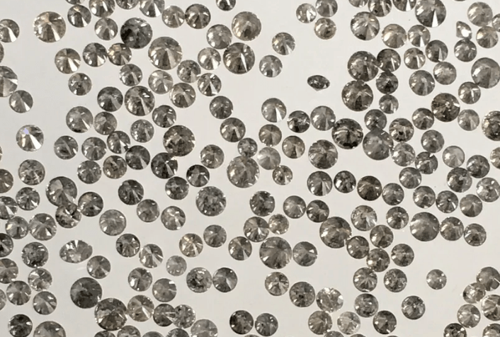 Salt & Pepper Round Brilliant Melee - Malleable Jewellers